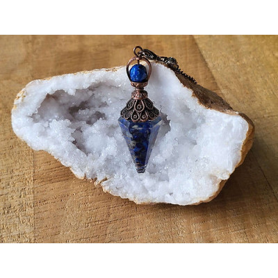 Pendule type "Orgonite" en Lapis-lazuli