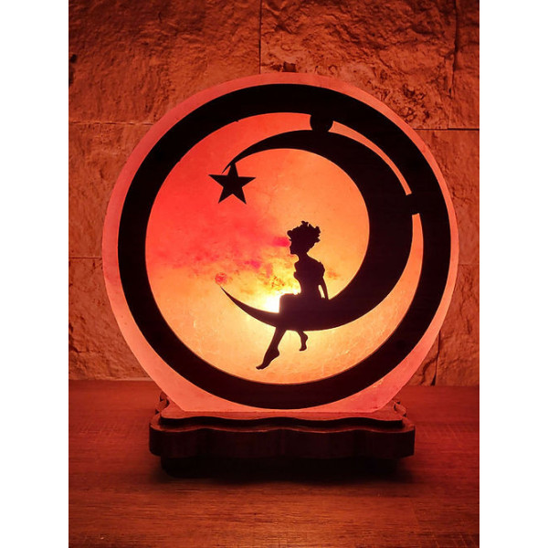 Lampe de sel de l'Himalaya Lune