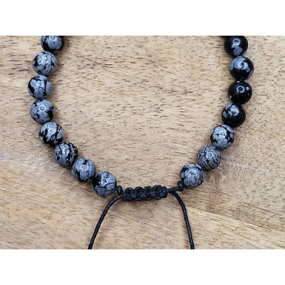 Bracelet Shamballa Obsidienne Oeil mouchetée
