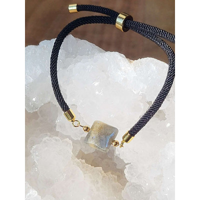 Bracelet cordon coulissant Labradorite