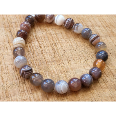 Bracelet Agate du Botswana