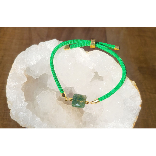 Bracelet cordon coulissant Agate Indienne