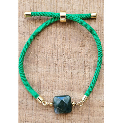 Bracelet cordon coulissant Agate Indienne