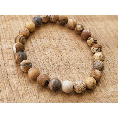 Bracelet Jaspe paysage mat