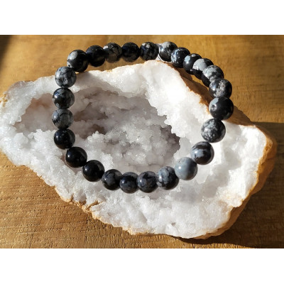 Bracelet Obsidienne Neige