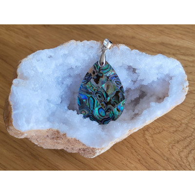 Pendentif Nacre Abalone Mosaïque