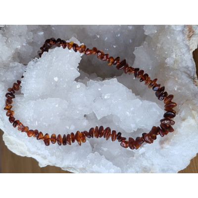 Collier d'ambre Bébé Couleur Cognac