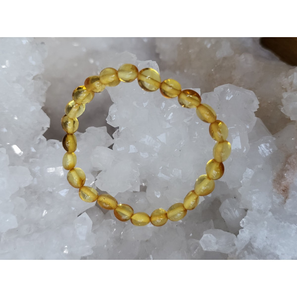 Bracelet d'ambre bébé couleur miel