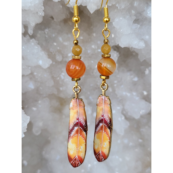 Boucles d'oreilles Plumes