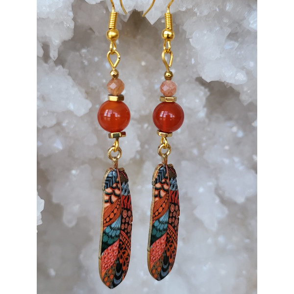 Boucles d'oreilles Plumes