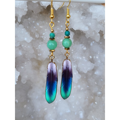Boucles d'oreilles Plumes