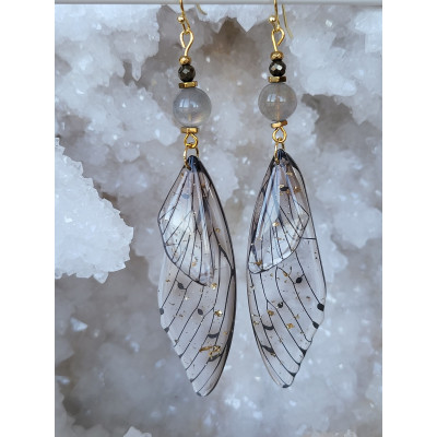 Boucles d'oreilles ailes de Fée