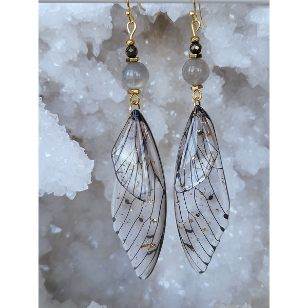 Boucles d'oreilles ailes de Fée