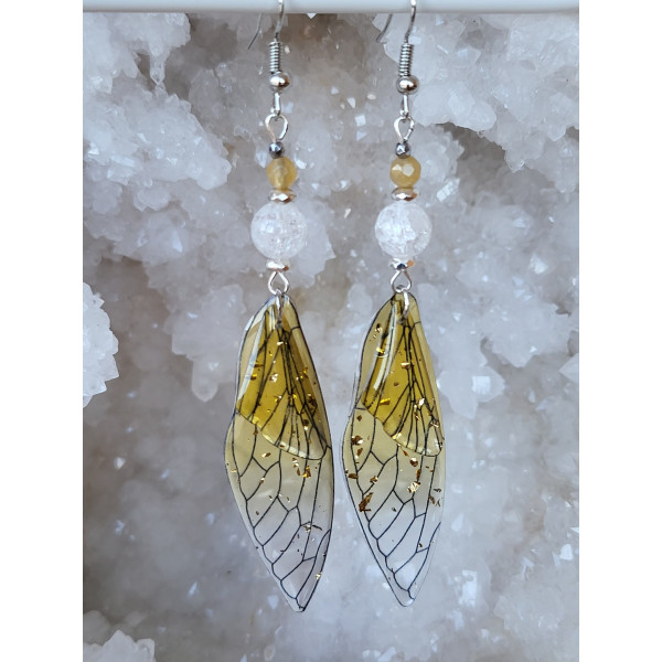 Boucles d'oreilles ailes de Fée