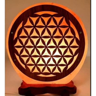 Lampe de sel Fleur de vie Foncé