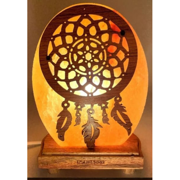 Lampe de sel Attrape rêves ovale