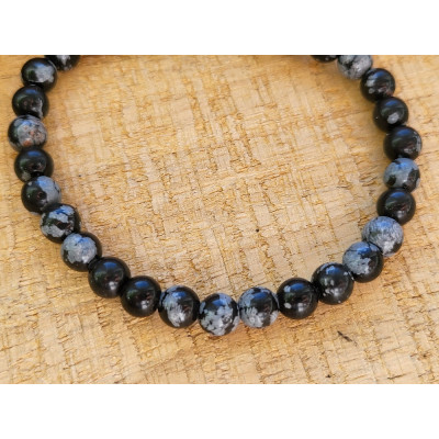Bracelet Obsidienne Moucheté