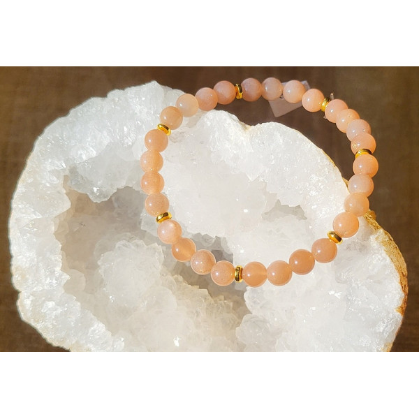 Bracelet Pierre de lune rose