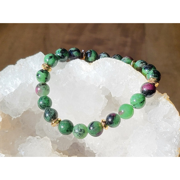Bracelet Rubis-Zoïsite