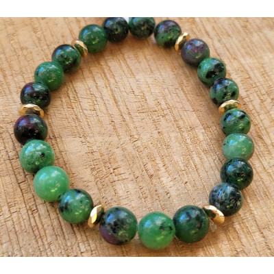 Bracelet Rubis-Zoïsite