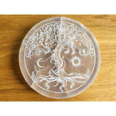 Plaque sélénite Arbre de vie