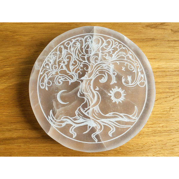 Plaque sélénite Arbre de vie