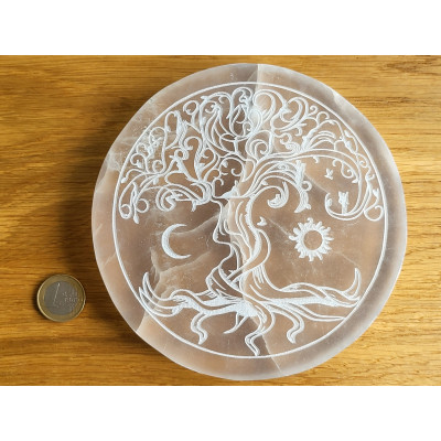 Plaque sélénite Arbre de vie