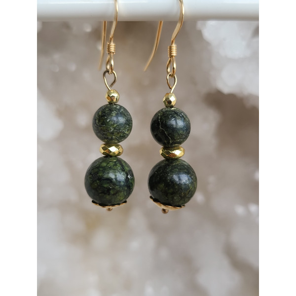 Boucles d'oreilles Gold Filled, Serpentine