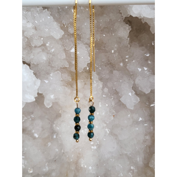 Boucles d'oreilles Gold Filled, Apatite