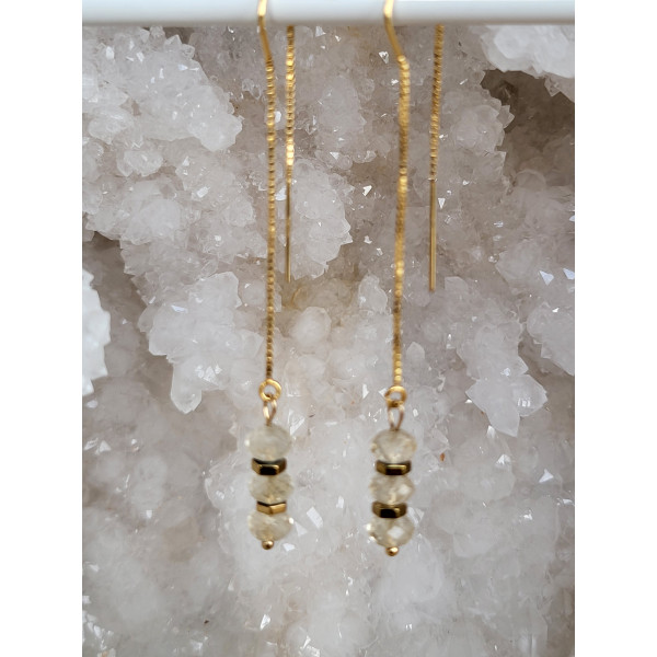 Boucles d'oreilles Gold Filled et citrine