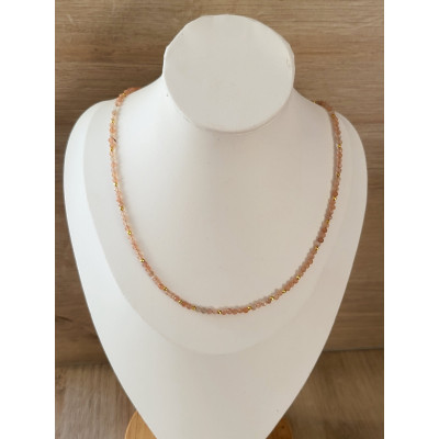 Colliers en perles facettées Pierres du Soleil