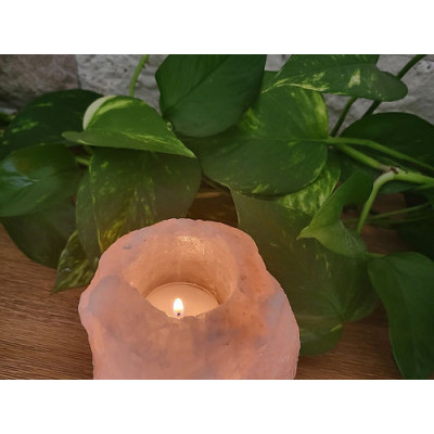 Bougeoir en pierre de sel