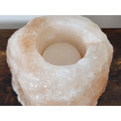 Bougeoir en pierre de sel