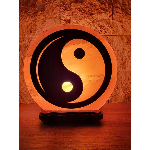 Lampe de sel de l'Himalaya Yin & Yang