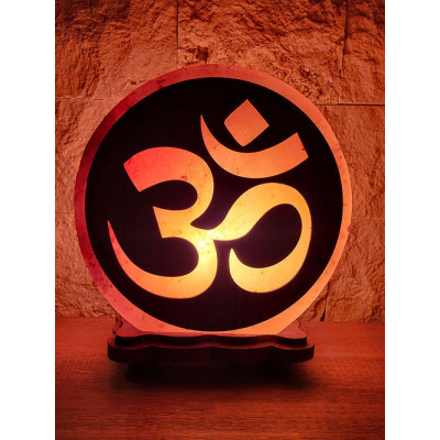 Lampe de sel de l'Himalaya Om