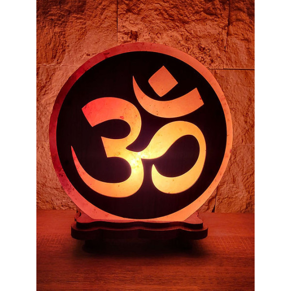 Lampe de sel de l'Himalaya Om