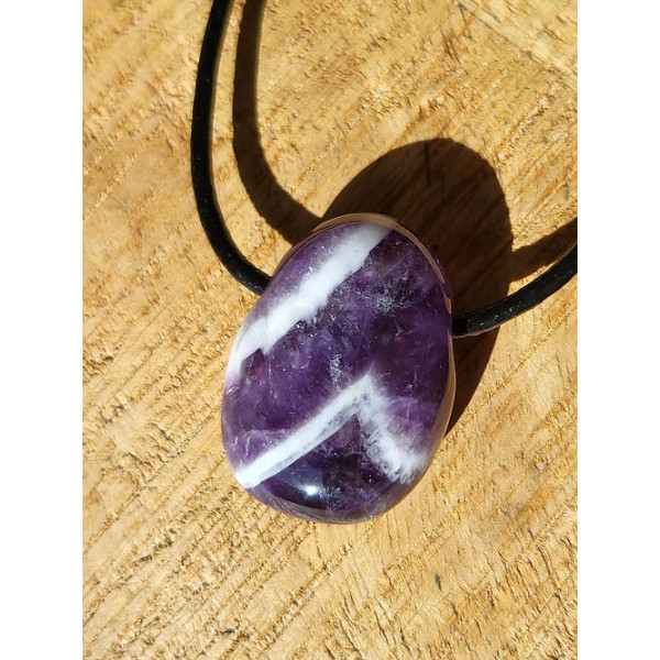 Pendentif Améthyste chevron