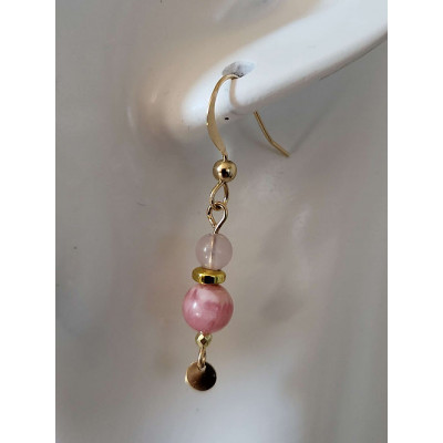 Parure Rhodocrosite et Quartz rose
