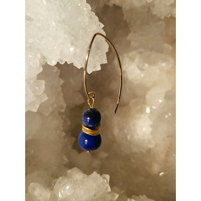 Boucles d'oreilles Lapis lazuli  et Gold filled