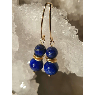 Boucles d'oreilles Lapis lazuli  et Gold filled